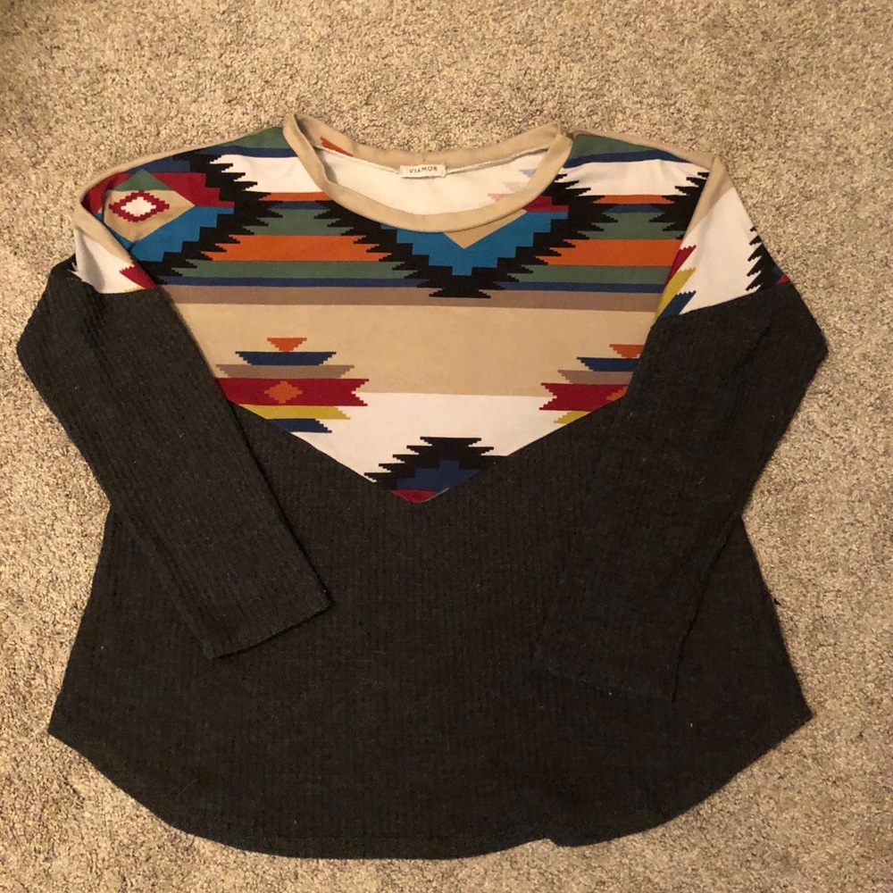 Aztec Top - L - Waffle